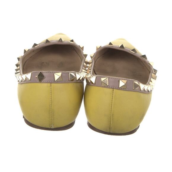 Authentic Valentino Garavani Rockstud Ballerina Yellow Flat Size EU 36 US 5.5 - Picture 4 of 8